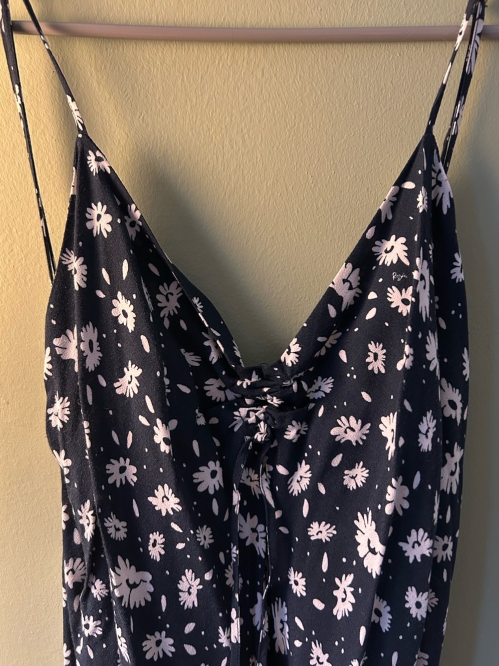 Rouje Navy Floral Slip Midi Dress with White Blooms - Picture 13 of 14